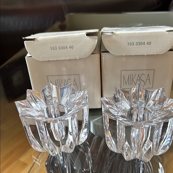Mikasa Crystal Candle Holdersnull